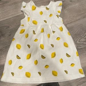 Zara Jacquard Lemon Dress 2-3